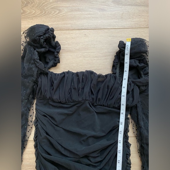 House of CB Elegant Black Long Sleeve Mini Dress - Picture 10 of 12